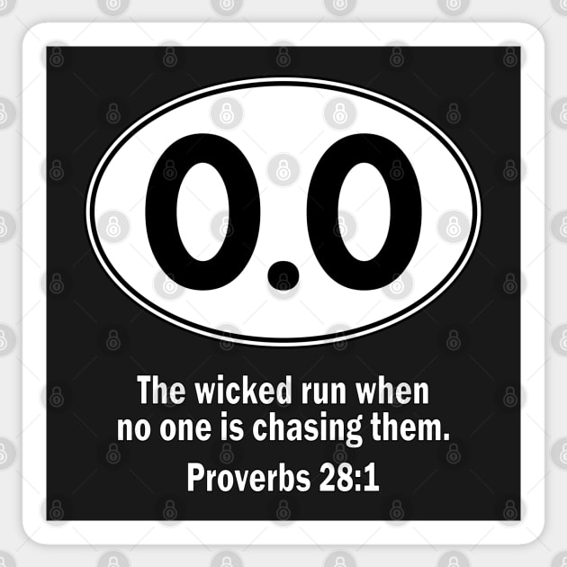 0.0 ... Proverbs 28:1 Sticker by SeeScotty